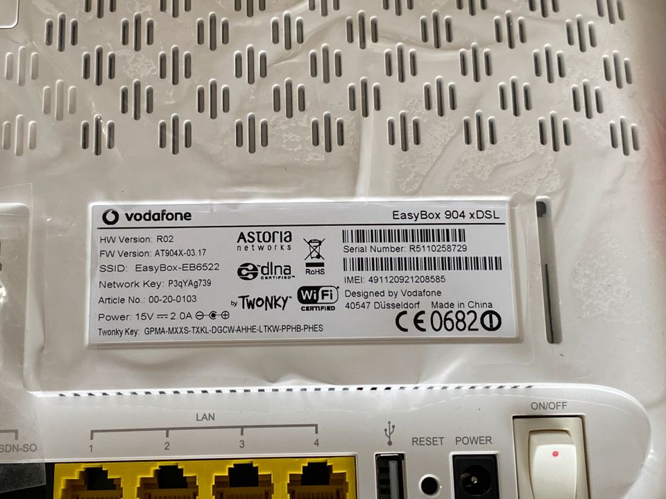 Vodafone Router EasyBox 904 xDSL in Originalverpackung in Heilbronn