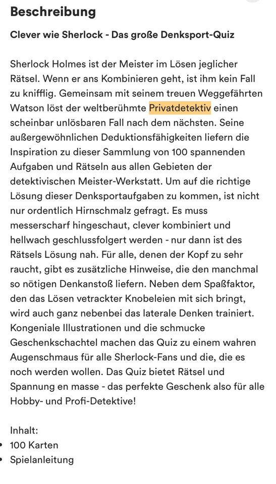 Clever wie Sherlock - Das große Denksport-Quiz in Augsburg