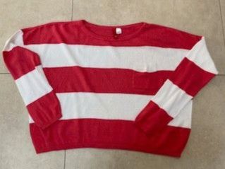 h&m Damen Crop Pulli blau weiß Gr. 38 + rot weiß Gr. 40 in Schöllnach