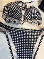 Bikini Neckholder Bikini kariert mit Blümchen Borte Gr. 38 Baden-Württemberg - Kirchardt Vorschau