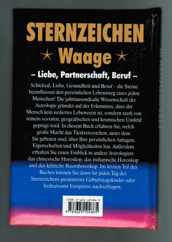 Sternzeichen Waage - Liebe, Partnerschaft, Beruf (geb. Ausg. 1997 in Darmstadt