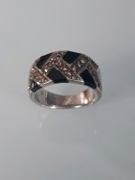 Ring Art Deco 925 Silber m. Zirkonia und Onyx Hessen - Biblis Vorschau