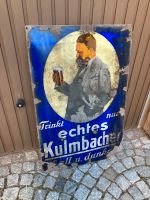 Emailleschild echtes Kulmbacher Bier sächs. Eisenbahn Sachsen - Rochlitz Vorschau