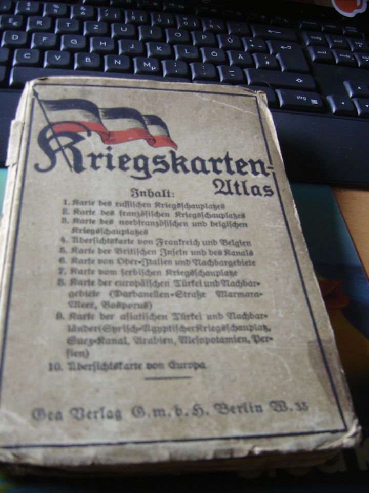 10 alte Landkarten von 1914 in Iserlohn