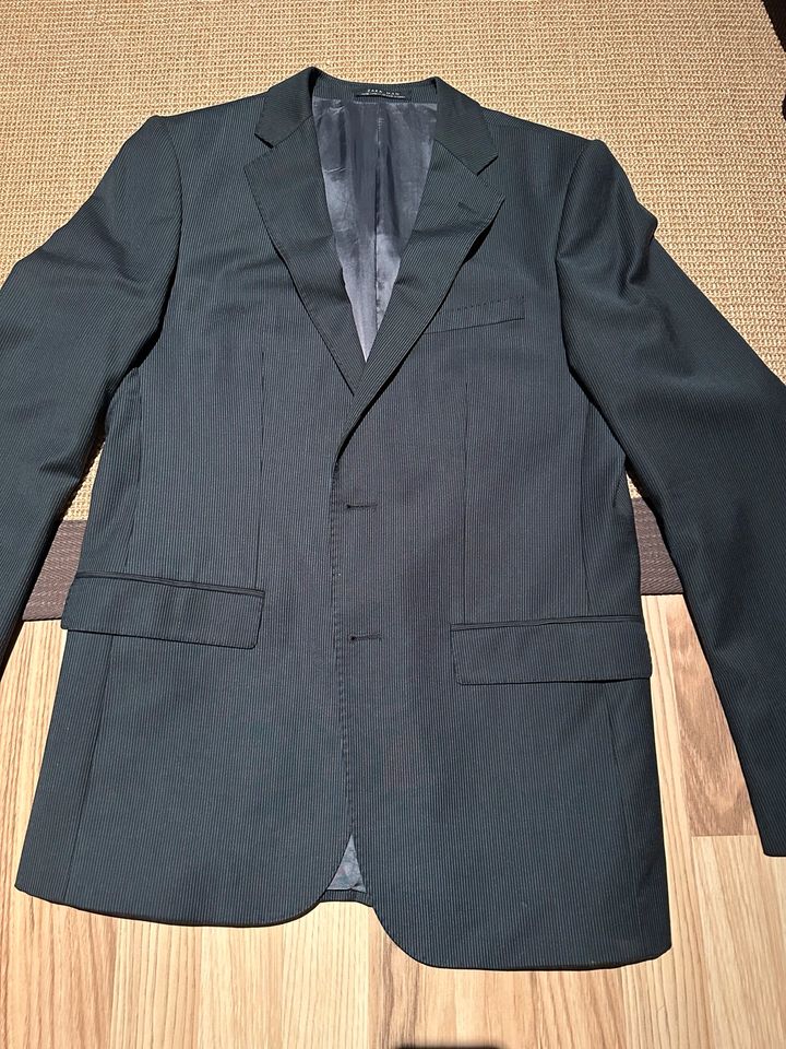 ZARA MAN Anzug Sakko + Hose Nadelstreifen grau schwarz S 48 M 50 in Frankfurt am Main