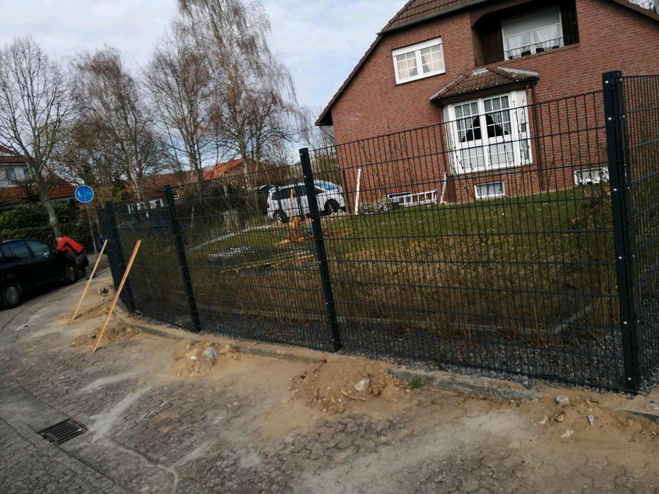 Doppelstabmattenzaun/Montage in Isenbüttel