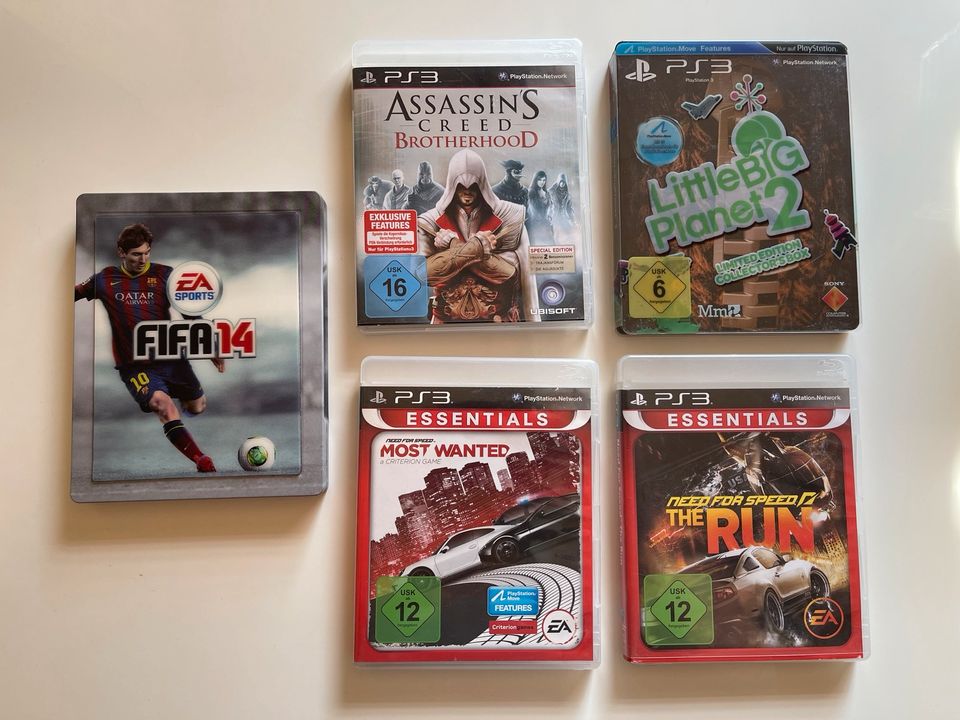PS3 Spiele FIFA 14 Need for Speed Most Wanted Little Big Planet 2 in Hauneck