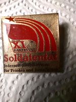 DDR ABZEICHEN "XI. Parteitag - Soldatentat", an Nadel Bayern - Bessenbach Vorschau