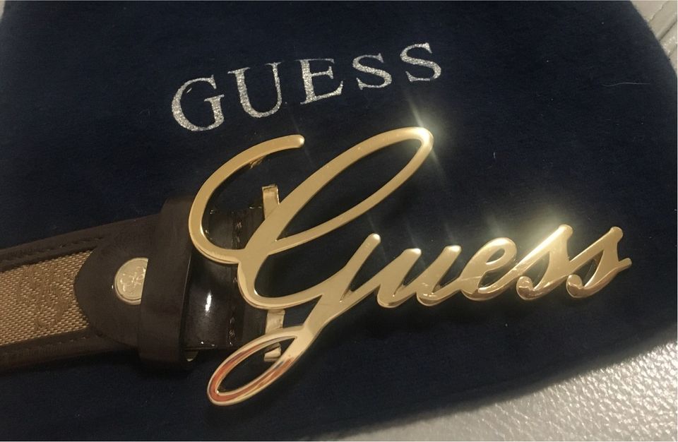 GUESS Gürtel Leder und Materialmix siehe Fotos 105 cm kürzbar neu in Hamburg