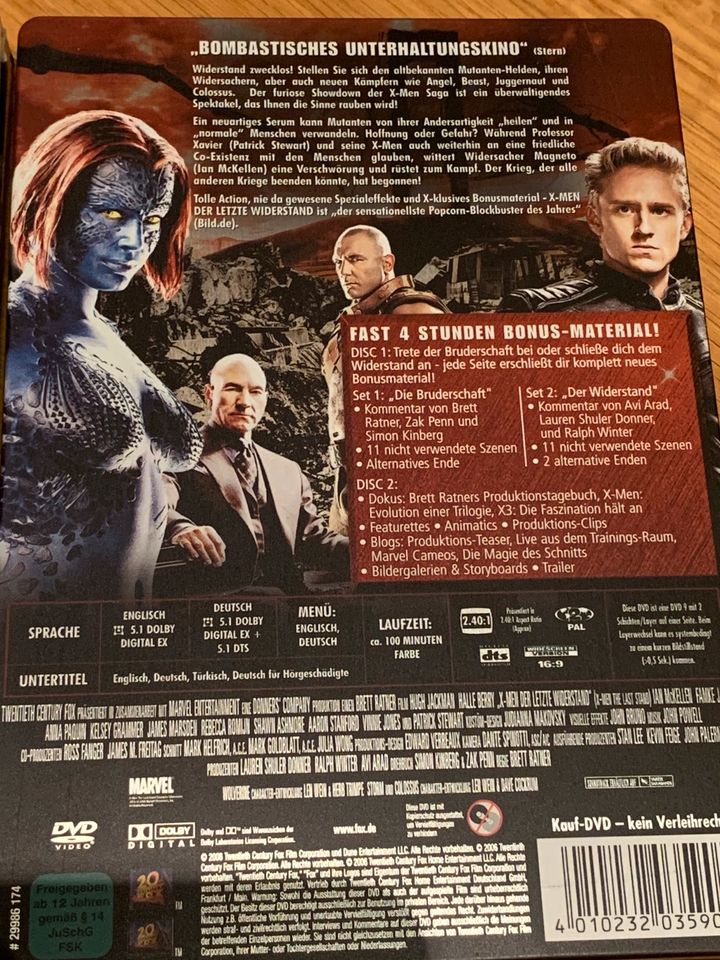DVD X-Men 1 2 3 Sammlung in 2 Disc Special Editionen in Augsburg