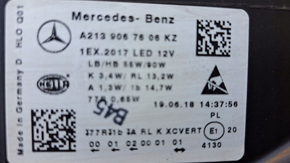 MERCEDES E-KLASSE W213 FULL LED A2139067606KZ SCHEINWERFER RECHTS in Neu-Isenburg