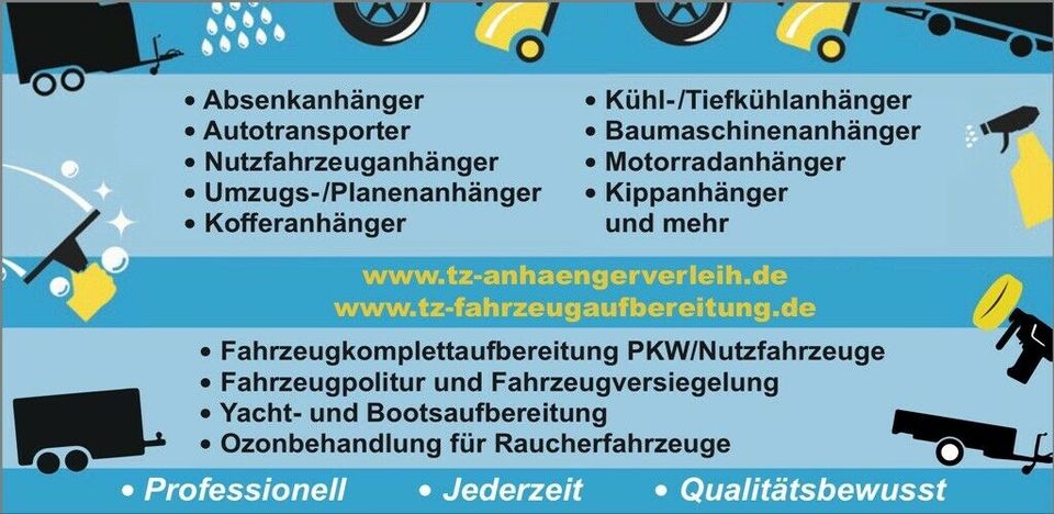 Transportanhänger/Autotransporter/Fahrzeugtransporter mieten in Ravensburg