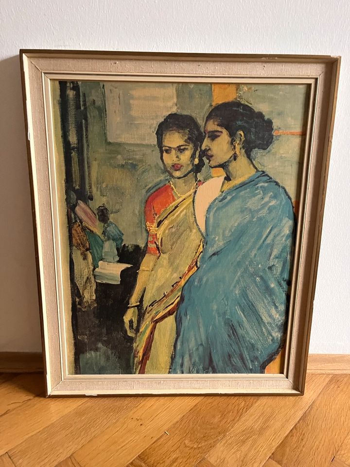 DDR Kunst Druck Gemälde vintage mid century Bengalische Bild Deko in Leipzig