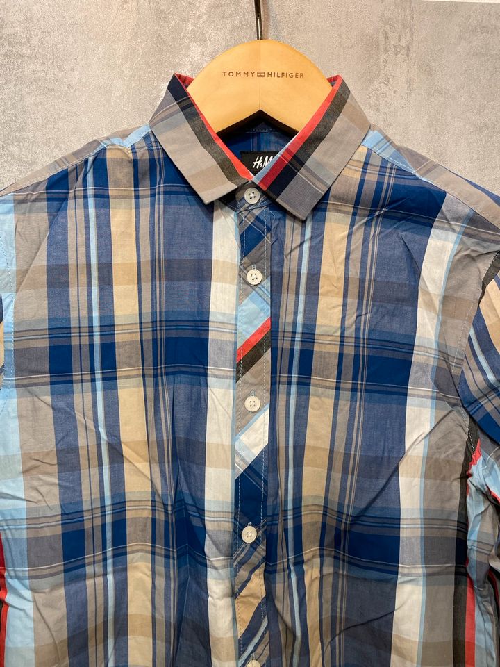 H&M Karo Hemd XL hellblau rot kariert blau weiß Herren shirt zara in Saarlouis
