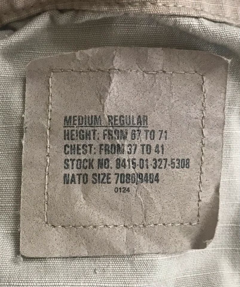 US Army  DCU Jacke , Gr. M/R , sand creme Irak BDU ACU OCP M65 in Suhl