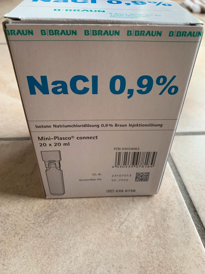 Isotone Natriumchloridlösung 0,9 % Braun einzelnd dosiert 18x20ml in Mönchengladbach