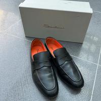 SANTONI herren schue schwarz leder penny loafer Luxury NP 599,€ München - Sendling-Westpark Vorschau