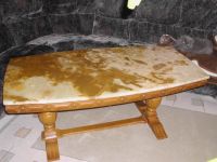 Wohnzimmer Tisch Holz mit Marmorplatte Gr. B: 140 X T: 70 x H: 57 Rheinland-Pfalz - Bad Kreuznach Vorschau