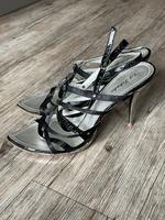 Damen High Heel Riemchen Sandalette, Gr. 40, schwarz, Absatz 10cm Bayern - Ansbach Vorschau