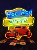 Hot Rod Neonwerbung Garage Auto Halle Reklame Licht V8 Retro Nordrhein-Westfalen - Mülheim (Ruhr) Vorschau