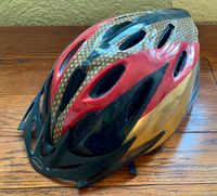 Fahrradhelm Frauen/Kinder/Teenager (rot/gold in Carbon-Optik) Rheinland-Pfalz - Gau-Algesheim Vorschau