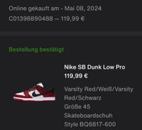 Nike Dunk Low Pro  „Varsity Red and White“ EU45 Nordrhein-Westfalen - Stadtlohn Vorschau