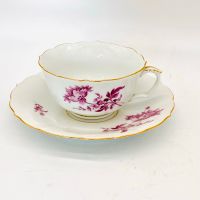 Meissen Teetasse + UT violette Blume Pfeifferzeit, camaieumalerei Rheinland-Pfalz - Saulheim Vorschau