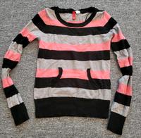 H&M Damen Strickpulli Gr.36 gestreift rosa grau schwarz Oberteil Niedersachsen - Ebstorf Vorschau