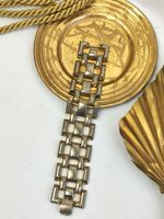 Vintage 70er Jahre breites Metall-Armband Modeschmuck goldfarben Bayern - Königsmoos Vorschau