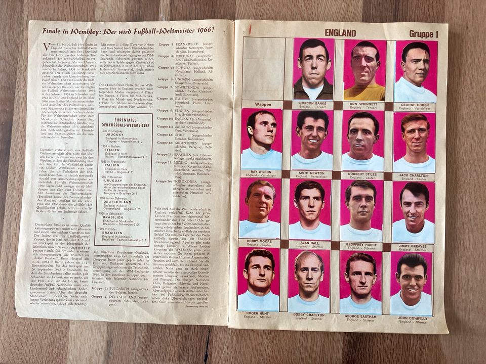 Seltenes Sammelalbum, Fußballweltmeisterschaft 1966 in Dornum