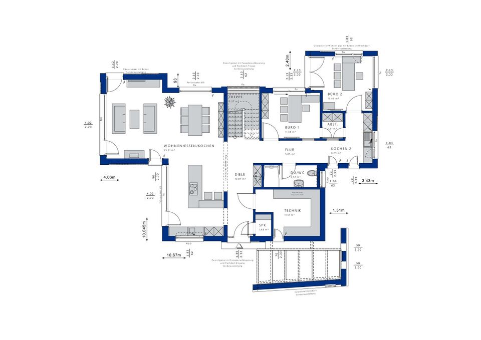 Repräsentatives Traumhaus mit Bürotrakt in Seeheim-Jugenheim