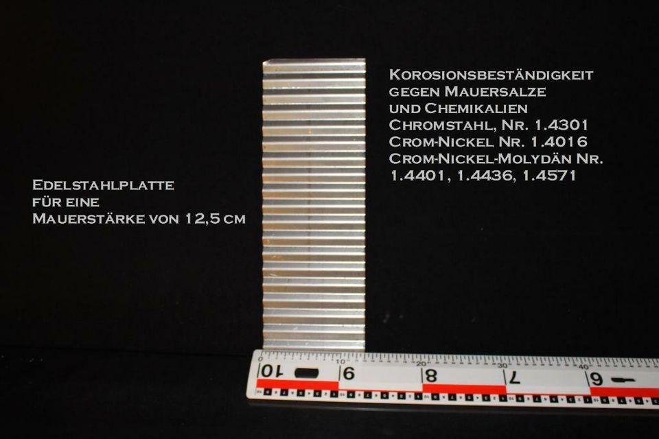 Mauertrockenlegung durch Edelstahlplatten in Schwanewede