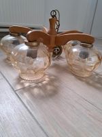 Nostalgischer DDR Holz- Kronleuchter/Deckenlampe Vintage rustikal Bayern - Hallbergmoos Vorschau