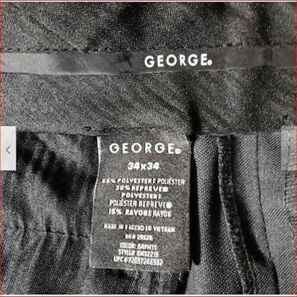 George® Black Men's Dress Pants - Größe 34W / 34L in Wiesbaden