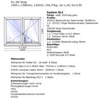 Kunstst. Fenster 2-flg.1850x1390mm weiß/weiß 3-fach Glas Sprossen Bayern - Waging am See Vorschau