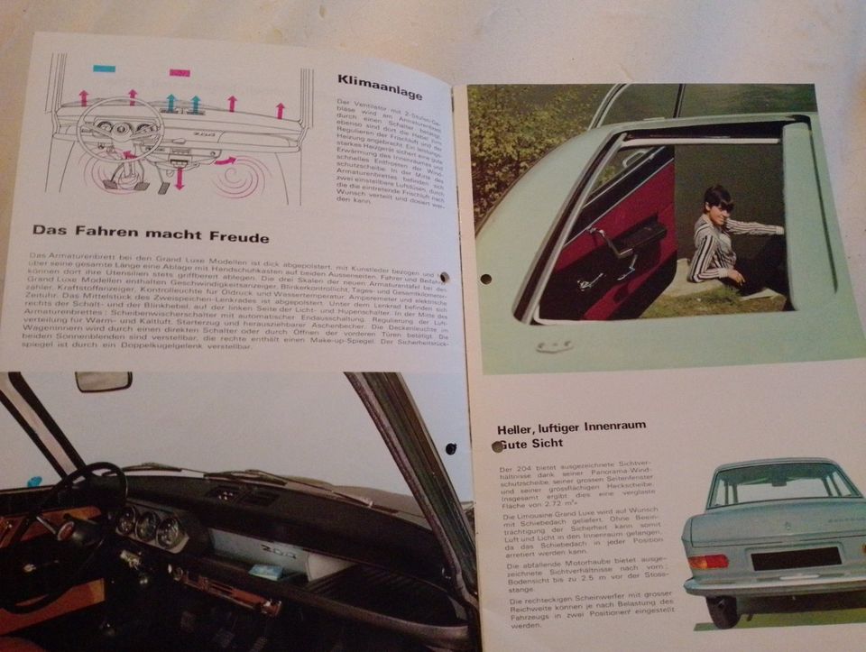 Prospekt Peugeot 204 deutsch von 1968 in Weinheim