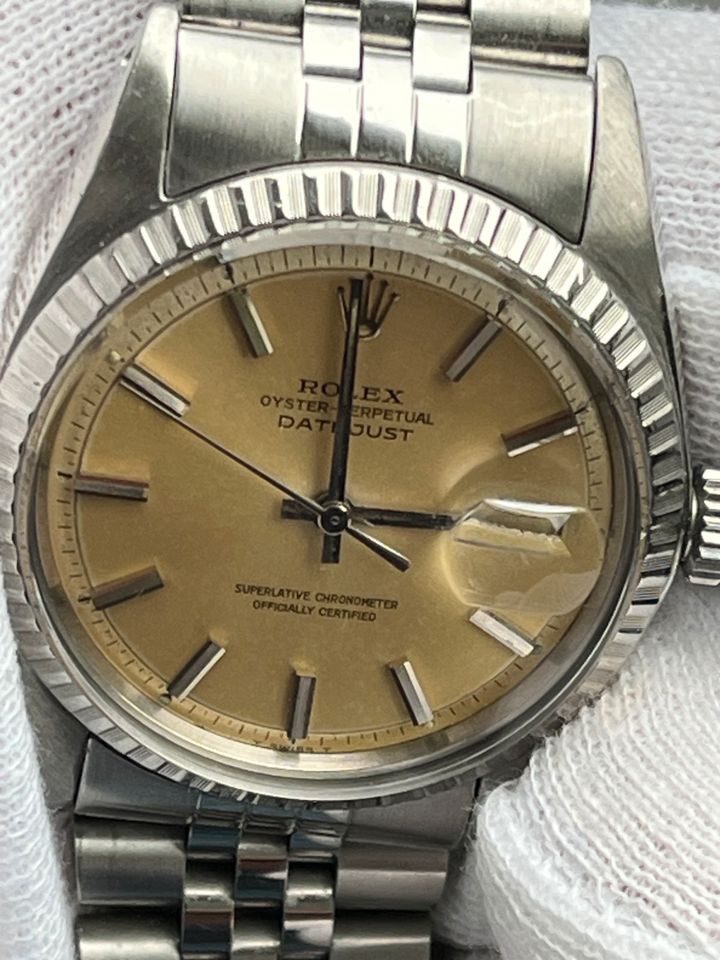 Rolex Datejust 1603 Vintage 1967 36mm Pie Pan Patina Blatt in Hofheim am Taunus