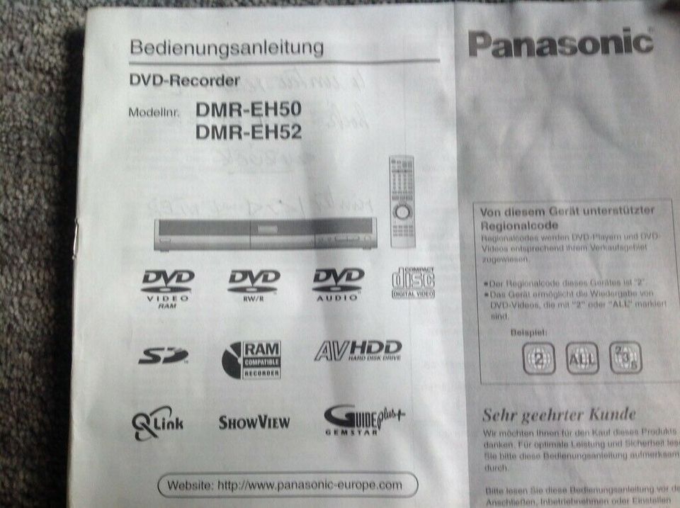 Panasonic DVD Recorder DMR-EH52 / 40 GB in Kiel