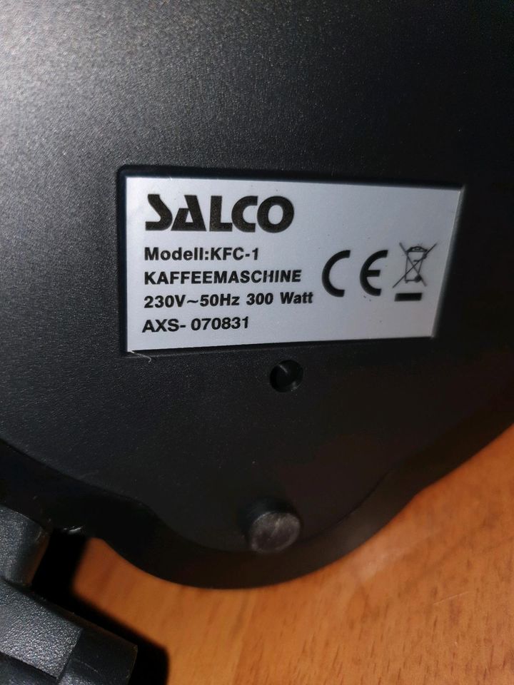 Salco 1 Tasse Kaffeemaschine 300W in Niederkassel