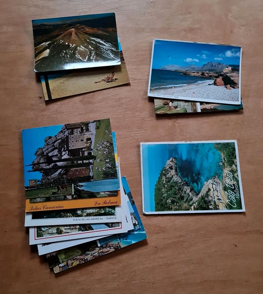 13 gelaufene Postkarten Spanien in Waghäusel