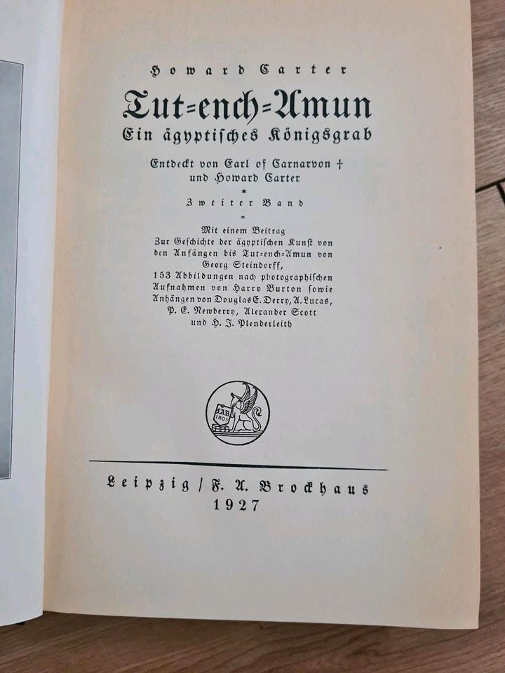 Tut-Ench-Amun, Ein Ägyptisches Königsgrab, H. Carter, A.C. Mace, in Essen