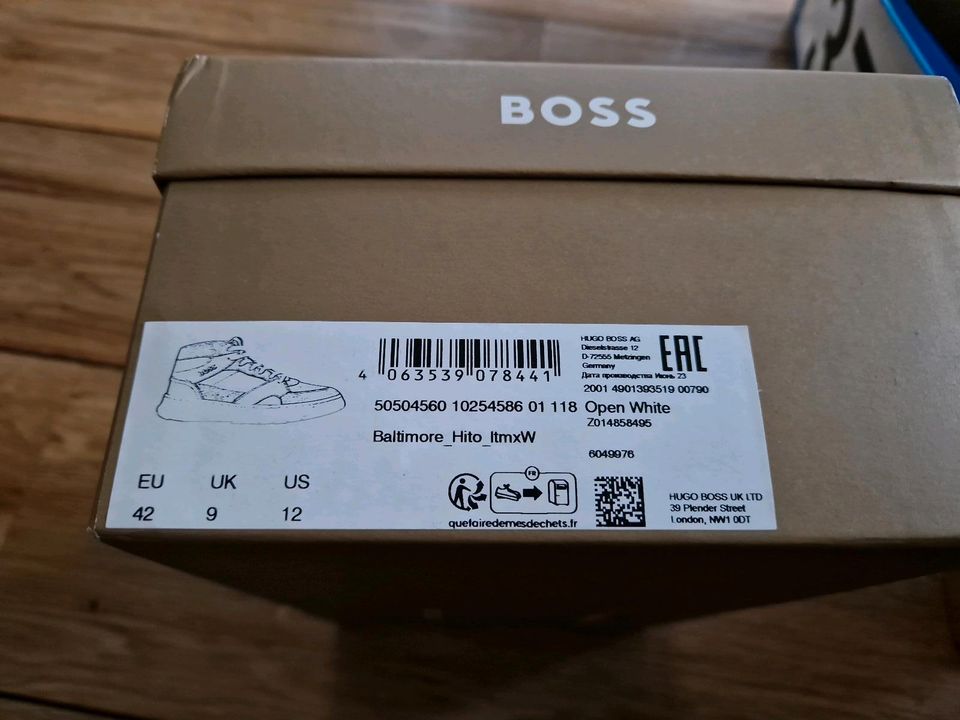 Original Boss Sneakers Baltimore Hito Gr. 42 Open White neu & OVP in Schömberg b. Württ