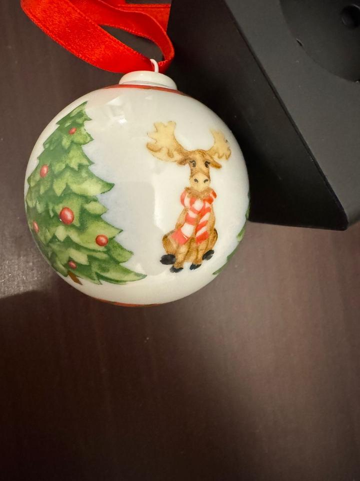 Weihnachskugel Hutschenreuther Elch Porzellan Baumschmuck NEU in Wedel