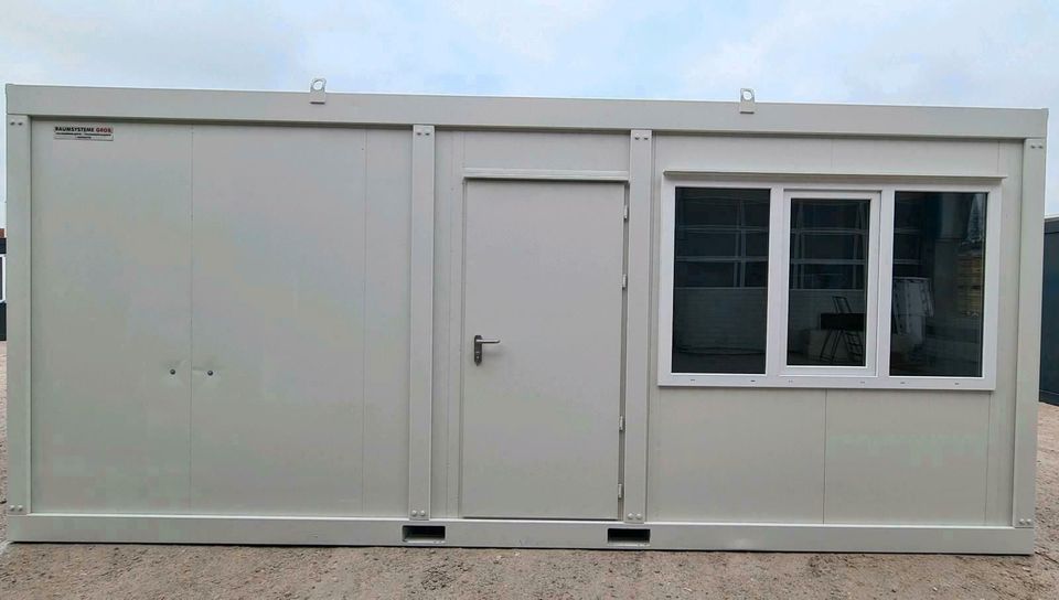 14 Quadratmeter großes Mobilheim - Günstige Eigenheimlösung - Eigentumscontainer Containerwohnung Wohncontainer Unterkunft Tiny House Wohnraum Gartenhaus Bürogebäude Umzug Renovierung Baustelle neu in Brunnen