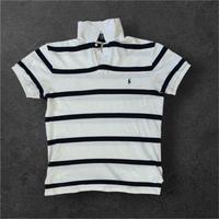 Polo Ralph Lauren Poloshirt M Weiß Navy Streifen Logo Vintage Hannover - Mitte Vorschau