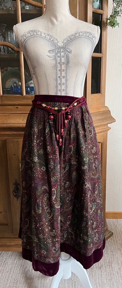 Vintage Rock Alexander 70s 70er 80er 80s Paisley Wolle Tracht in Hilden