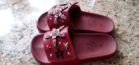 Neue Sandalen "Colors of California" Rot mit Perlen und Steinen Bayern - Velden Vorschau