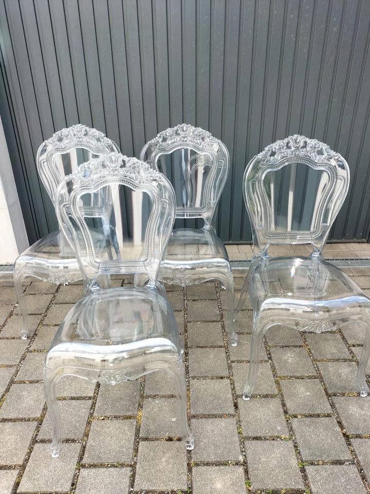 4 transparente Kunststoffstühle in Dresden