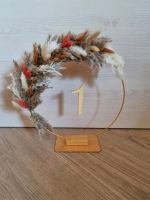 Tischnummern, Loop mit Trockenblumen, Hochzeit, Deko Bayern - Hirschaid Vorschau