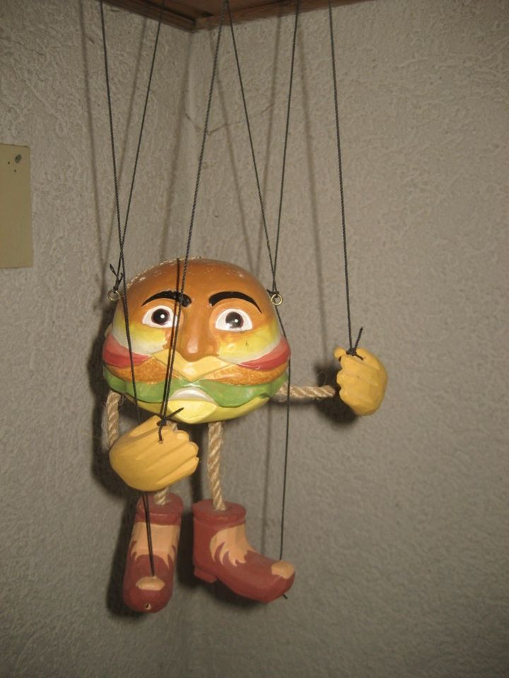 Holz Handspielpuppe Marionette in Birkenheide